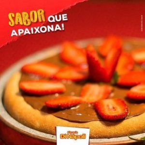 PIZZA BROTO NUTELLA COM MORANGO