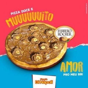 PIZZA BROTO NUTELLA COM FERRERO ROCHER